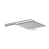 SWPET Overhead Wall Shower In Chrome - Matte Black - Brushed Nickel